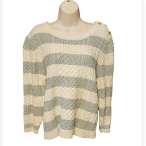 Tommy Hilfiger striped chunky knit sweater size XL